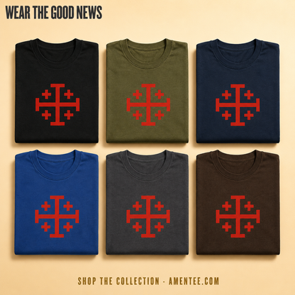 Bold Jerusalem Cross T-Shirt_6color_grid