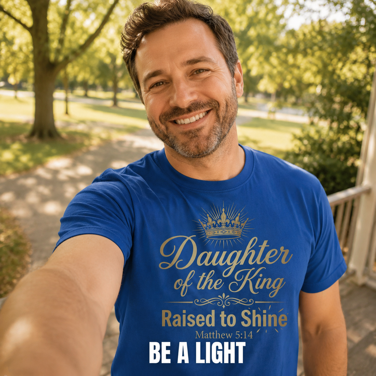 Daughter of the King Raised to Shine T-Shirt_ugc_outdoor