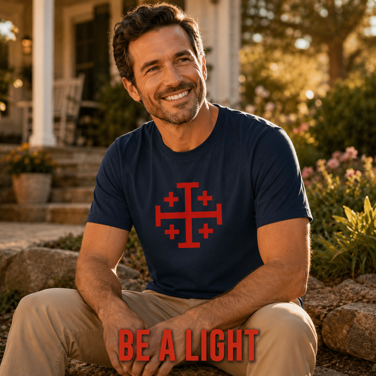 Bold Jerusalem Cross T-Shirt_ls_golden