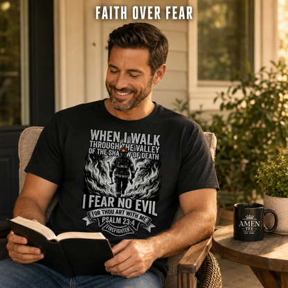 Fear No Evil Firefighter T-Shirt_ls_prop