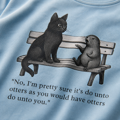 Do Unto Otters Humor T-Shirt_macro_detail