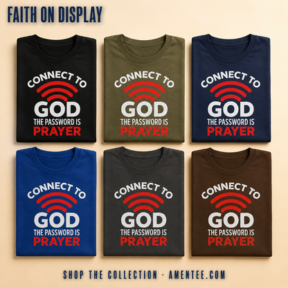 Connected Through Prayer T-Shirt_6color_grid
