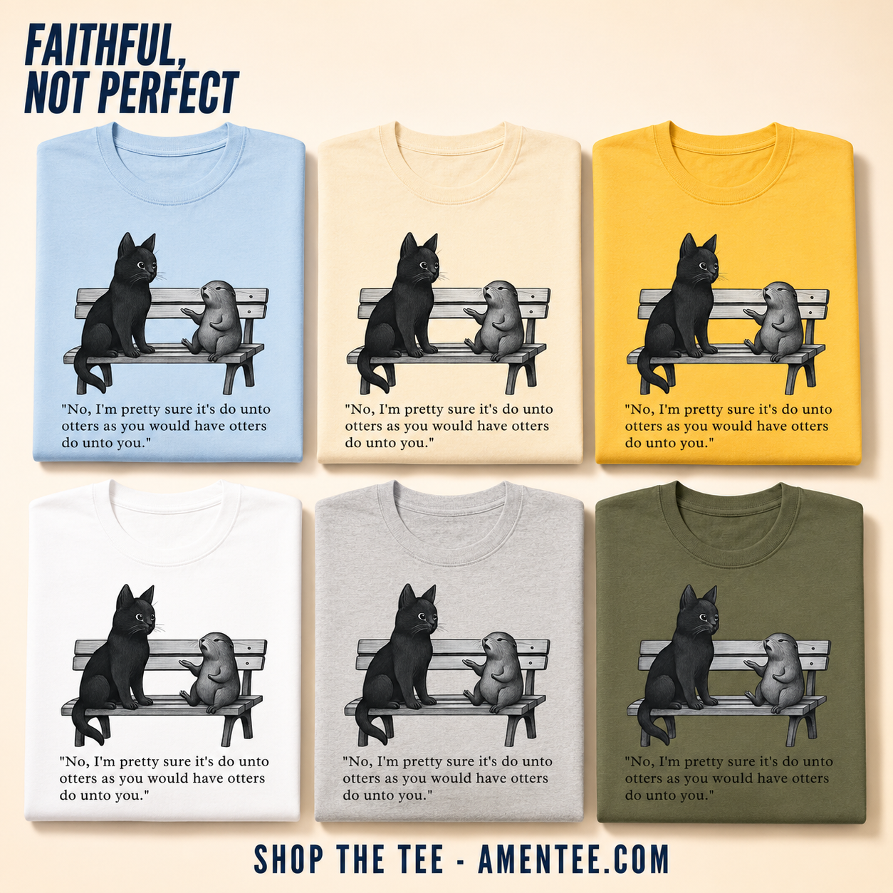 Do Unto Otters Humor T-Shirt_6color_grid