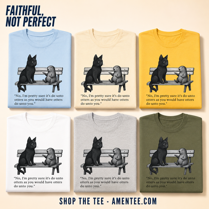 Do Unto Otters Humor T-Shirt_6color_grid