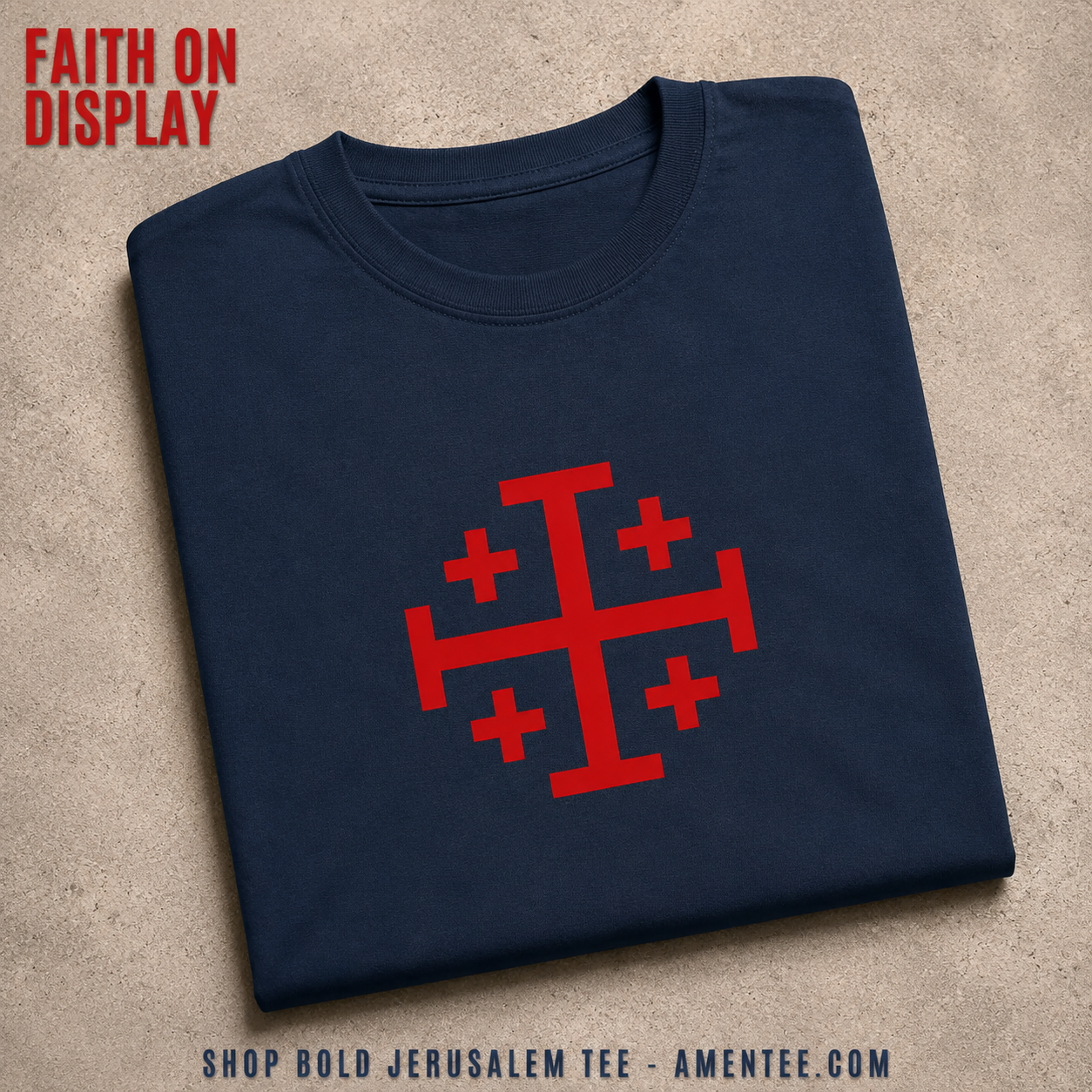 Bold Jerusalem Cross T-Shirt_fold_tilt