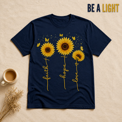 Sunflower Faith Hope Love T-Shirt_min_flat
