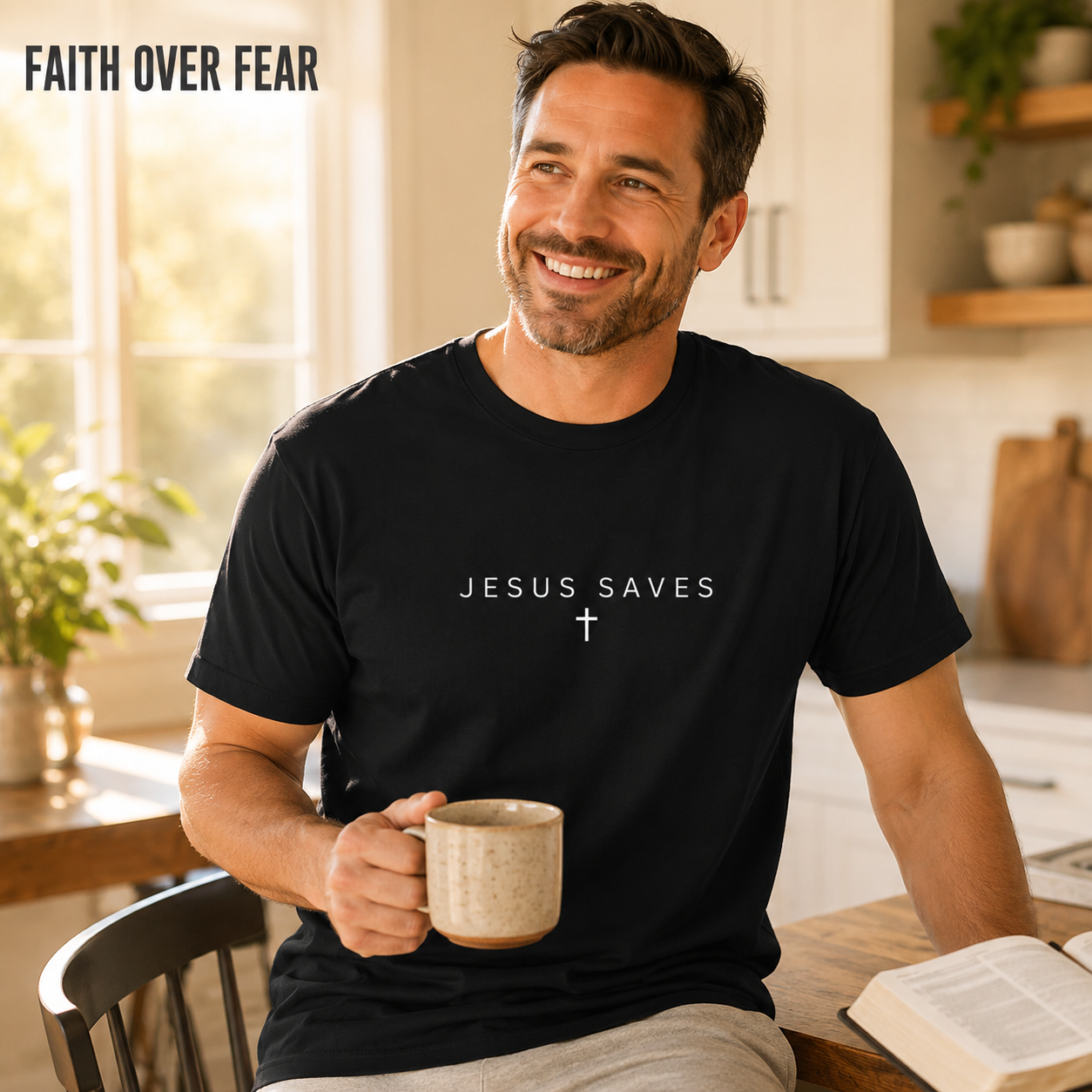 Jesus Saves T-Shirt_ls_indoor