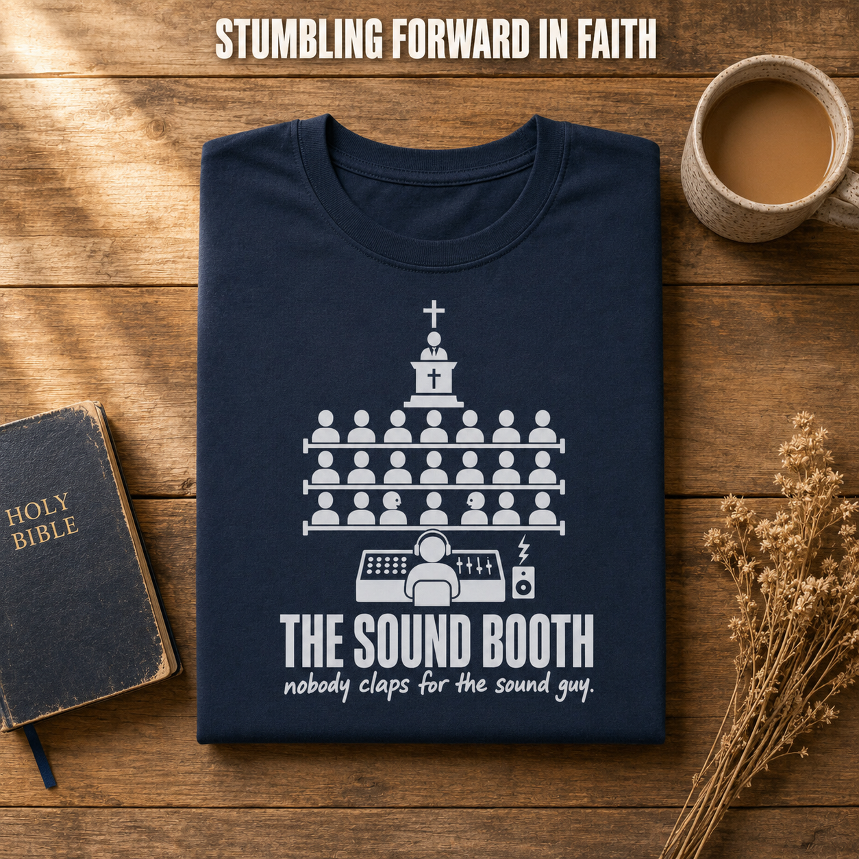 Sound Booth T-Shirt_folded_flatlay