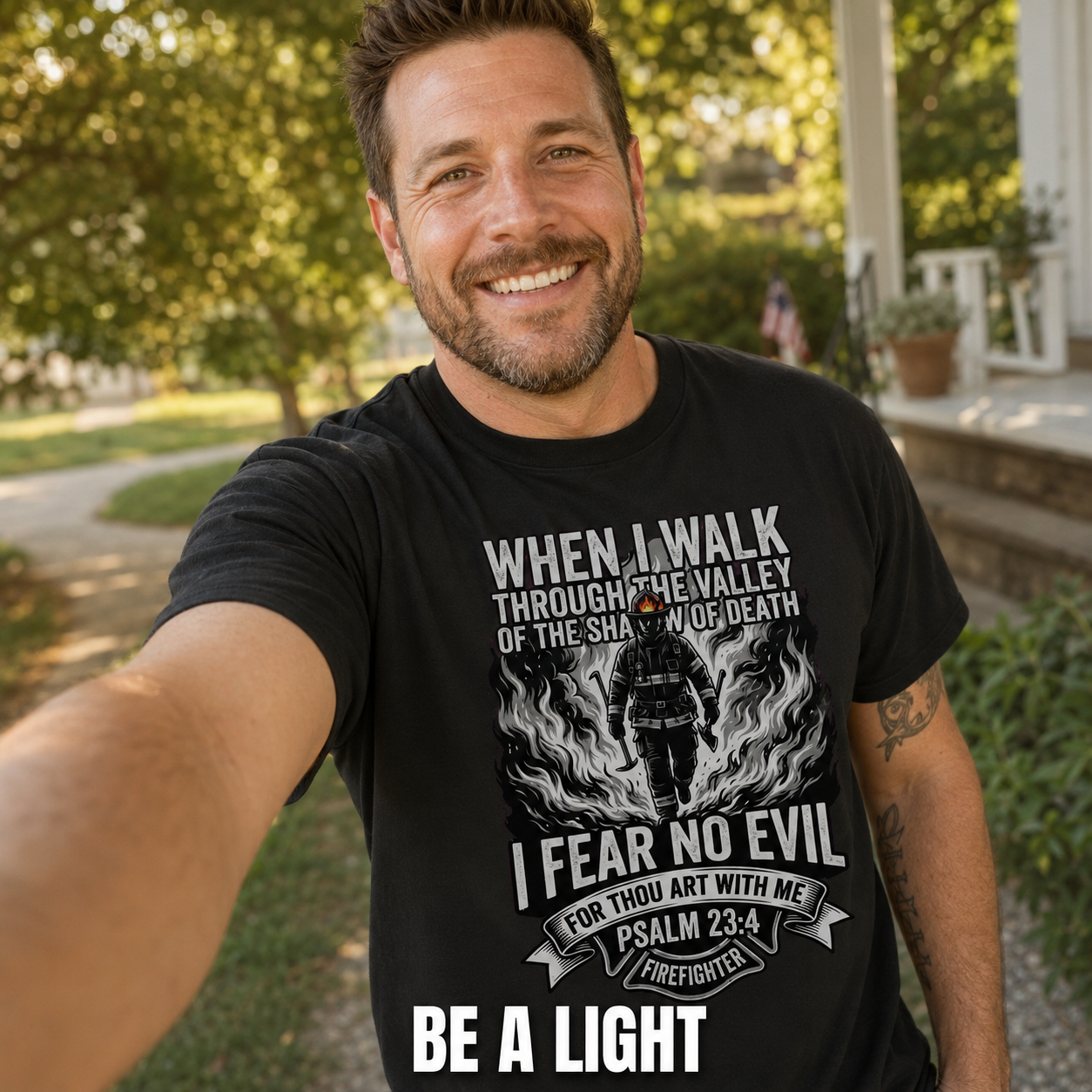 Fear No Evil Firefighter T-Shirt_ugc_outdoor