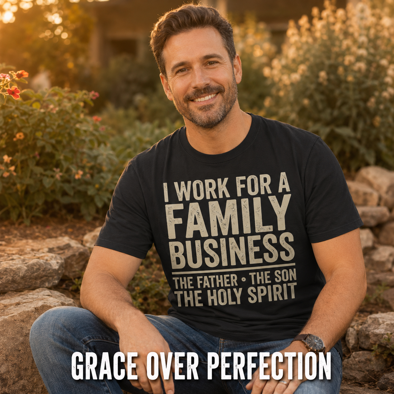 Family Business Trinity T-Shirt_ls_golden
