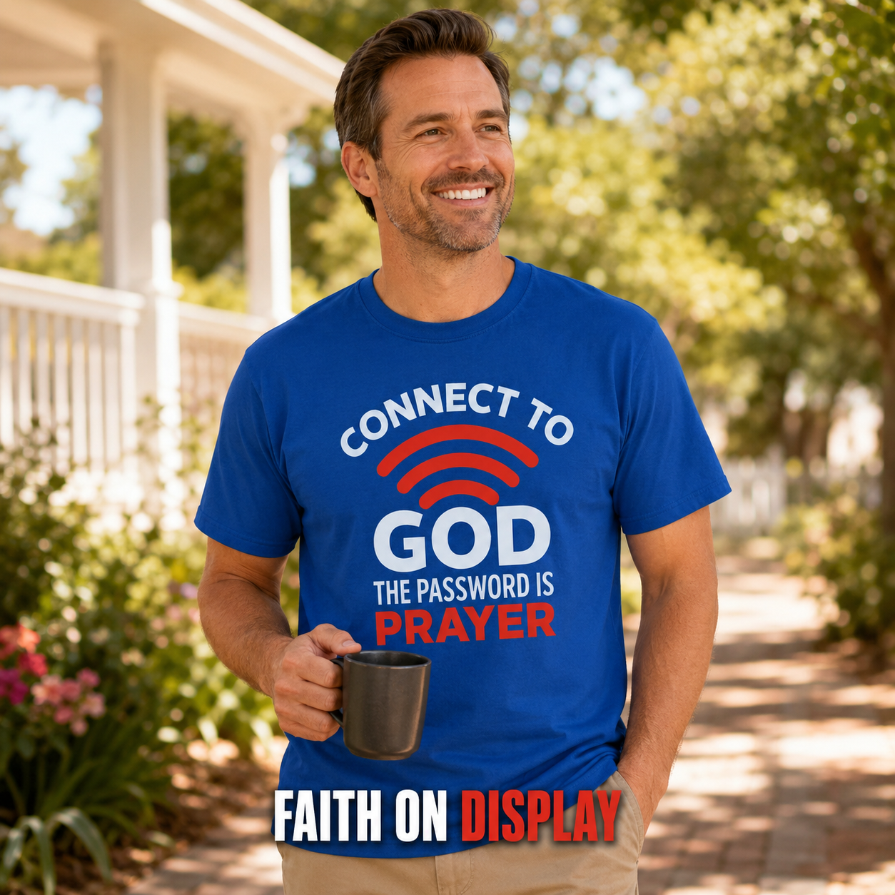 Connected Through Prayer T-Shirt_active_outdoor