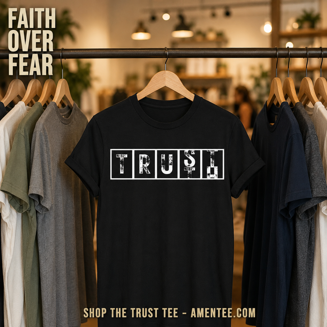 Bold TRUST Statement T-Shirt_boutique_rack
