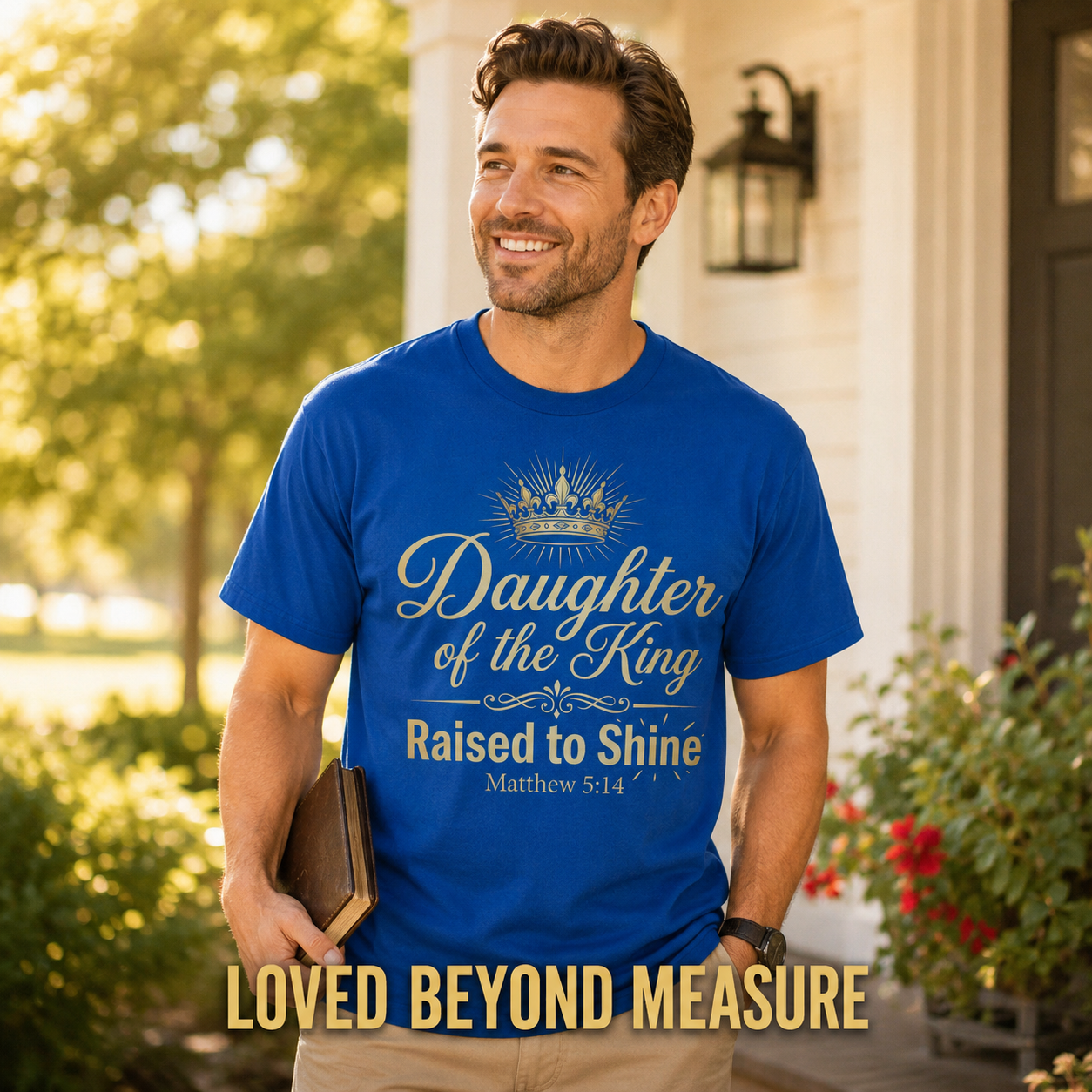 Daughter of the King Raised to Shine T-Shirt_active_outdoor
