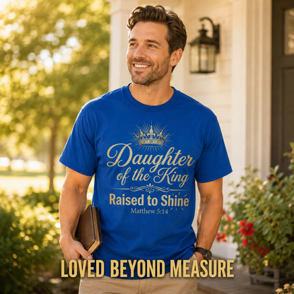 Daughter of the King Raised to Shine T-Shirt_active_outdoor