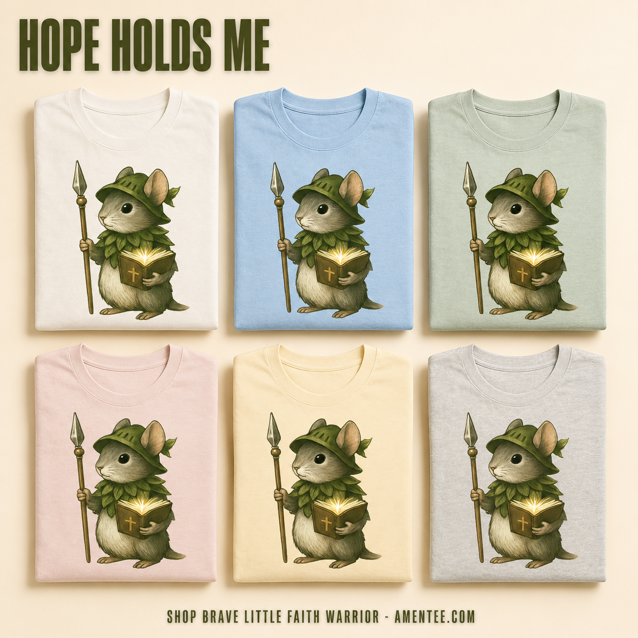 Brave Little Faith Warrior T-Shirt_6color_grid