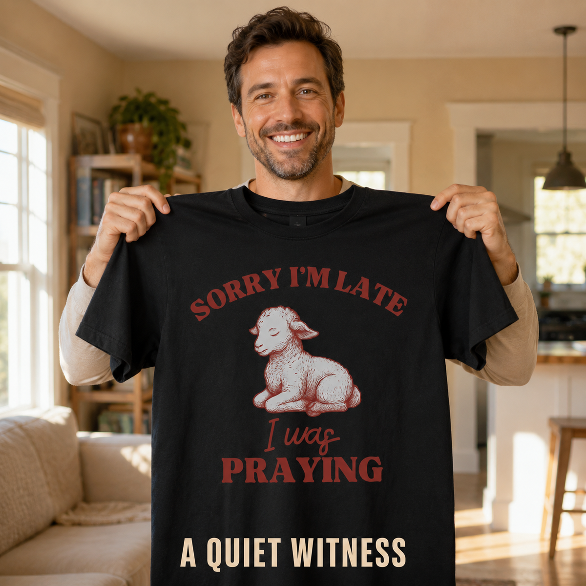 Sorry I'm Late I Was Praying T-Shirt_ugc_holdup