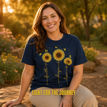 Sunflower Faith Hope Love T-Shirt_ls_golden