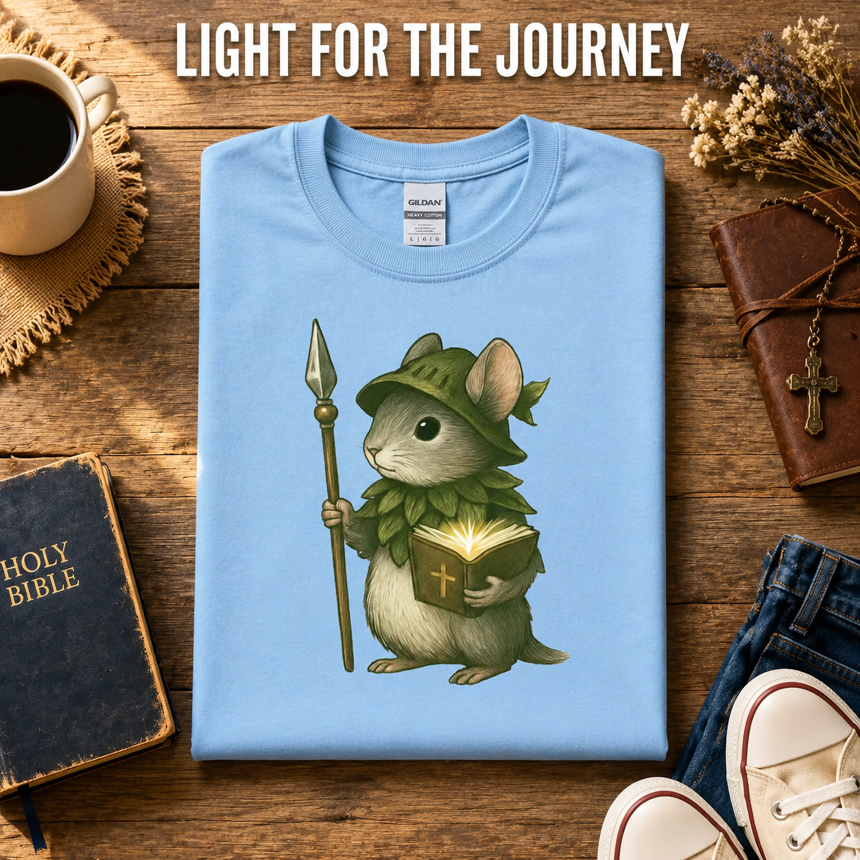 Brave Little Faith Warrior T-Shirt_folded_flatlay