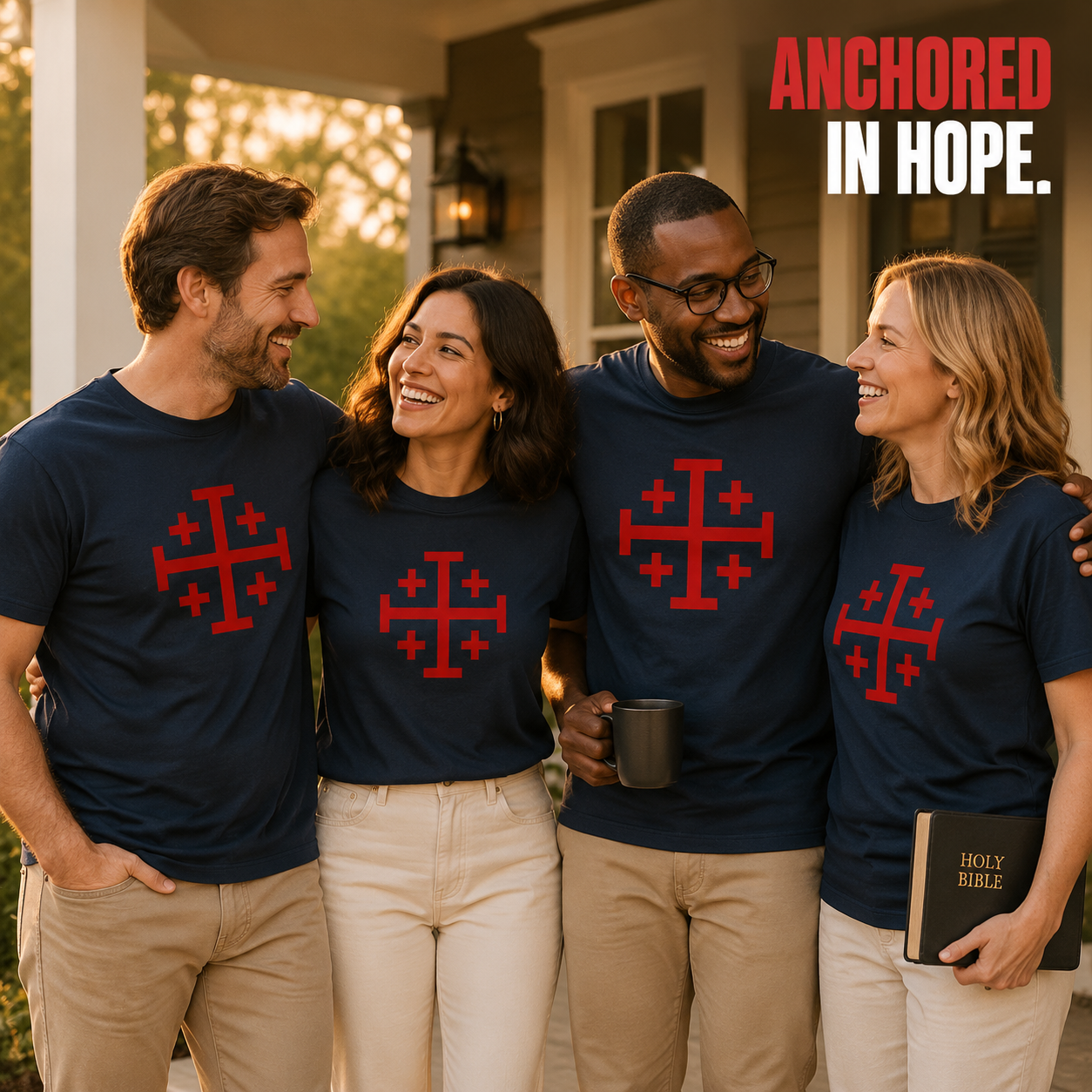 Bold Jerusalem Cross T-Shirt_group_shot