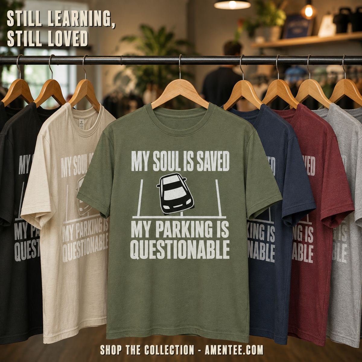 Questionable Parking T-Shirt_boutique_rack
