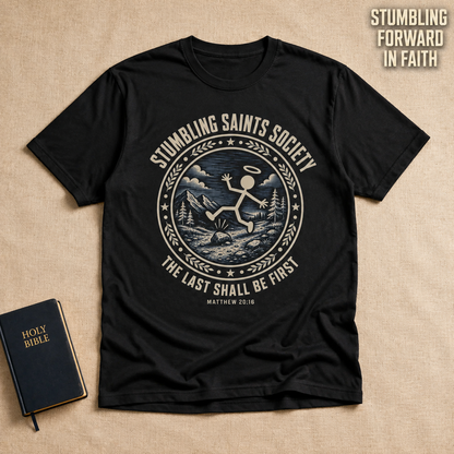 Stumbling Saints Society T-Shirt_min_flat