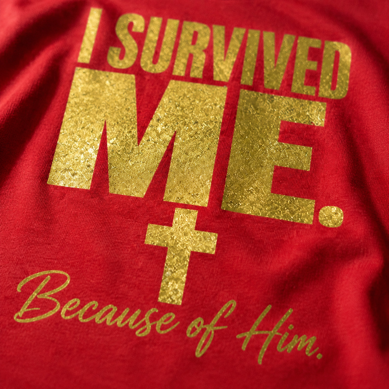 Because Of HIM T-Shirt_macro_detail