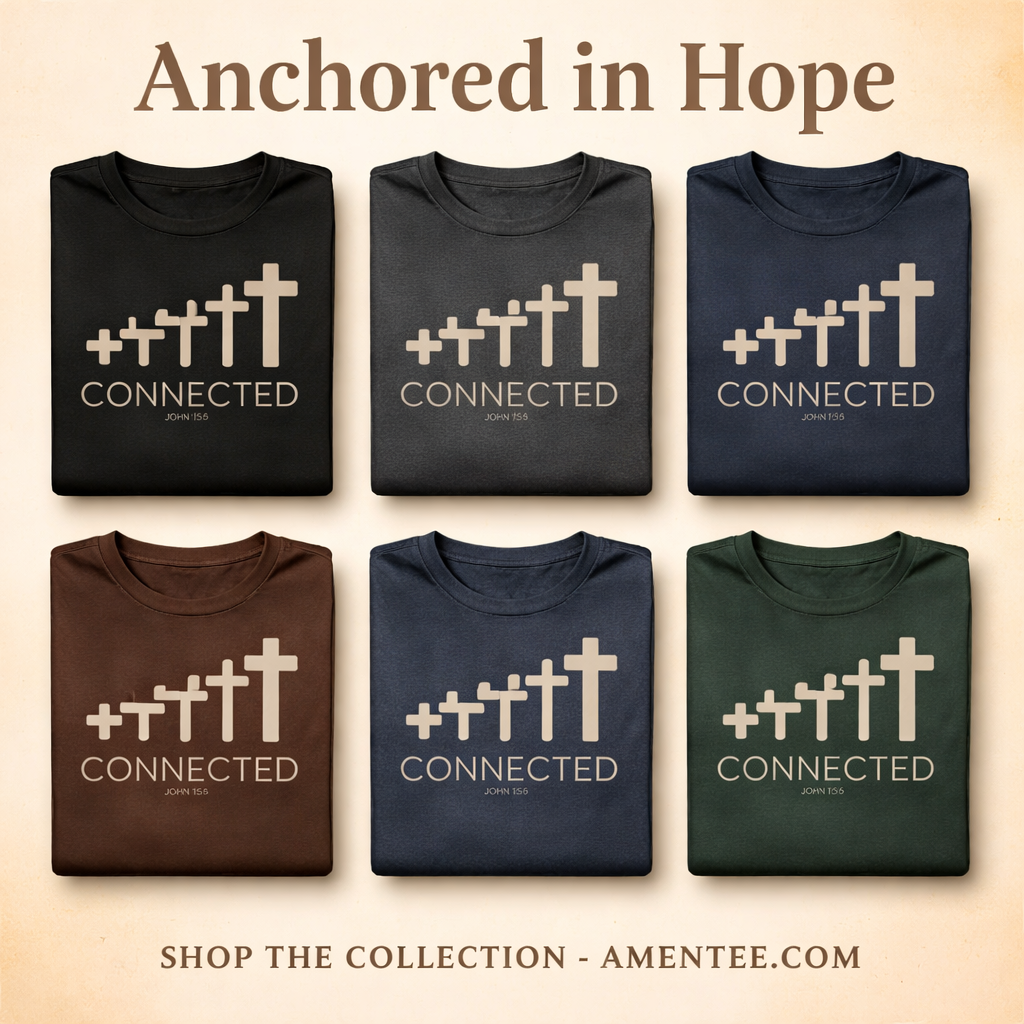 Connected in Christ T-Shirt_6color_grid