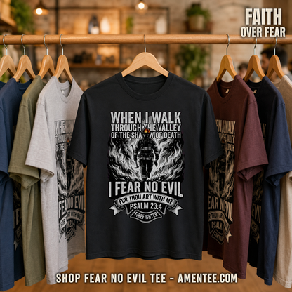 Fear No Evil Firefighter T-Shirt_boutique_rack