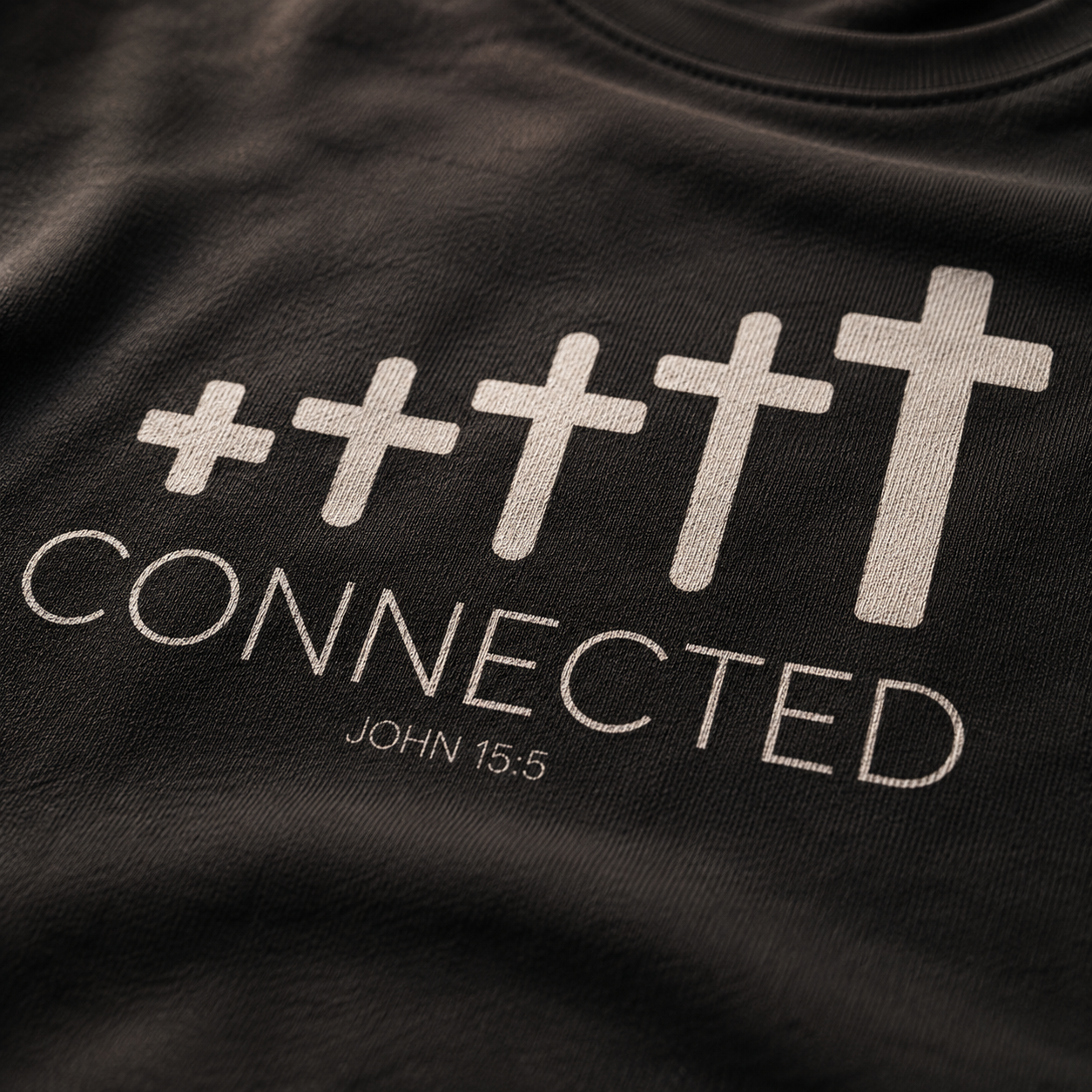 Connected in Christ T-Shirt_macro_detail