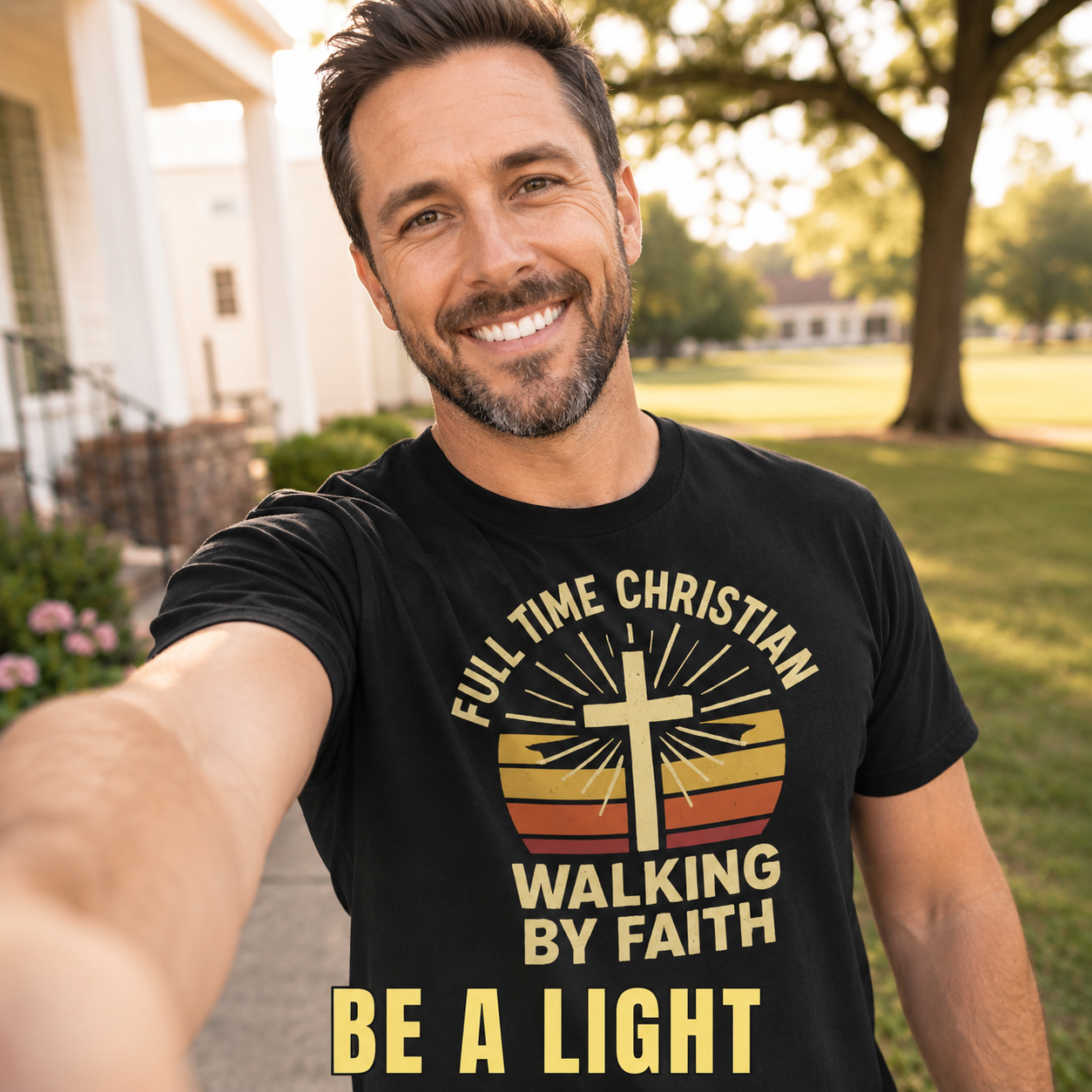 Full Time Christian Walking by Faith T-Shirt_ugc_outdoor
