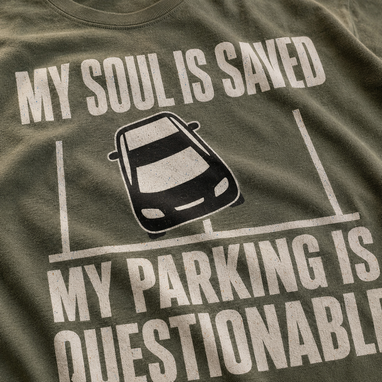 Questionable Parking T-Shirt_macro_detail