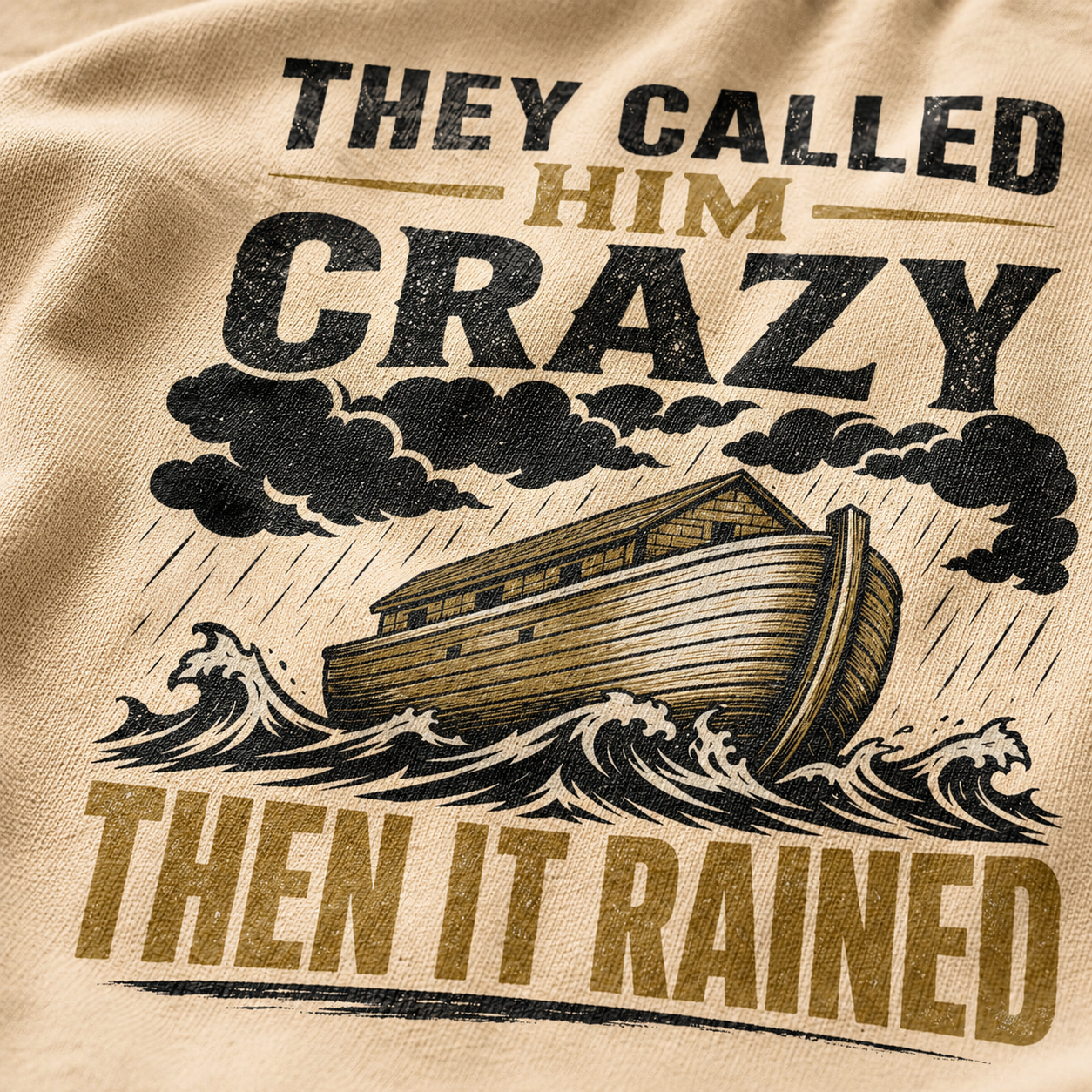 They Called Him Crazy Noah T-Shirt_macro_detail