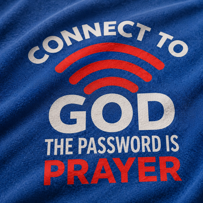 Connected Through Prayer T-Shirt_macro_detail