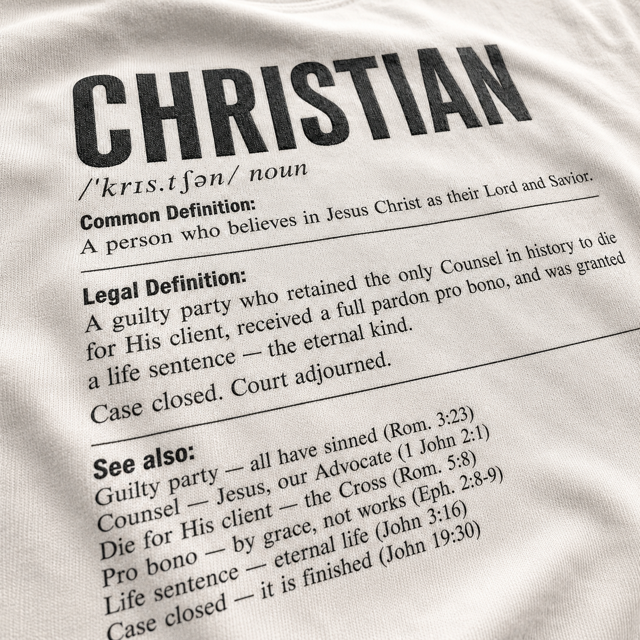 Christian Definition T-Shirt_macro_detail