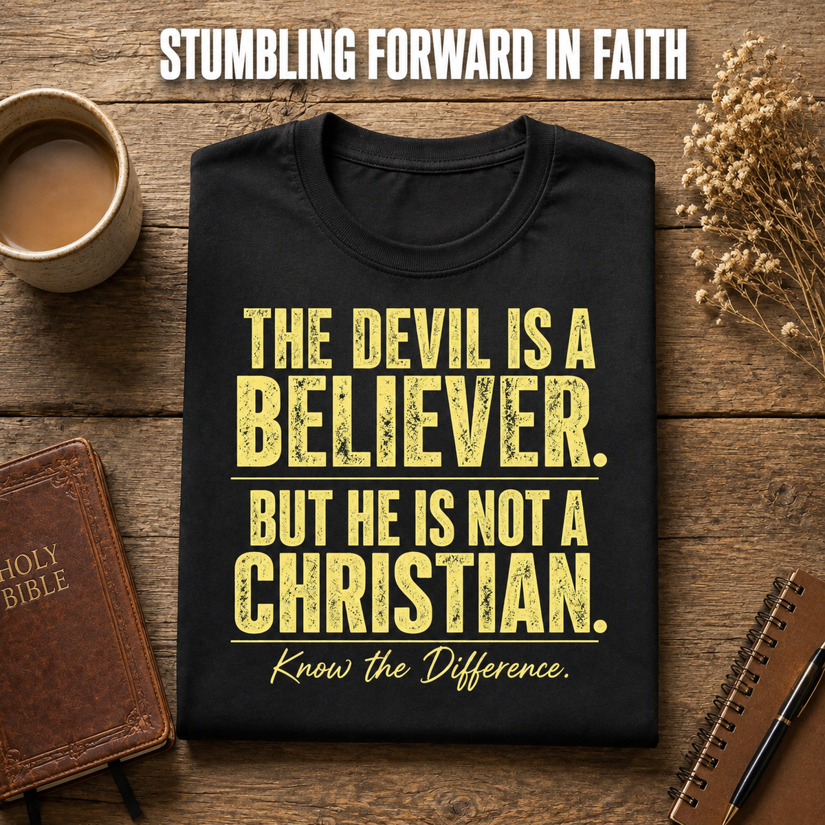 Devil Believer T-Shirt_folded_flatlay