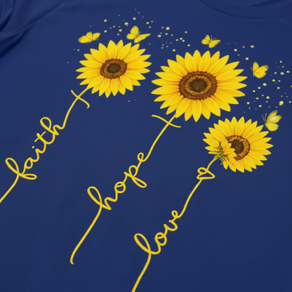 Sunflower Faith Hope Love T-Shirt__detail
