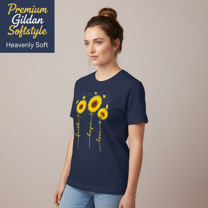 Sunflower Faith Hope Love T-Shirt__benefit