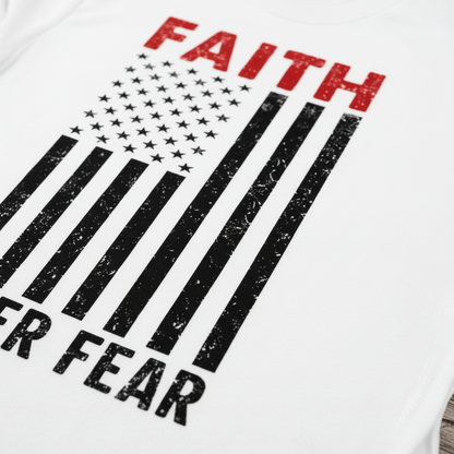 Faith Over Fear Flag T-Shirt__detail