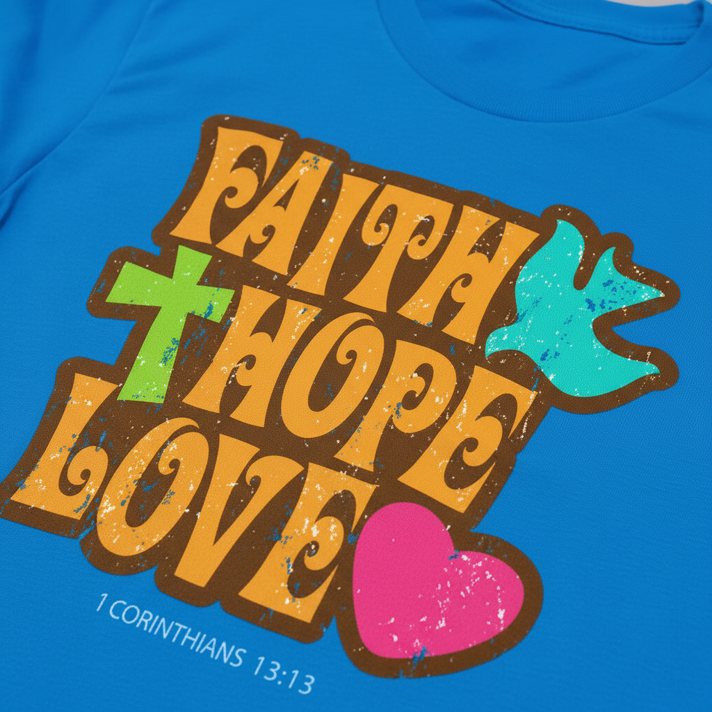 Faith Hope Love T-Shirt__detail