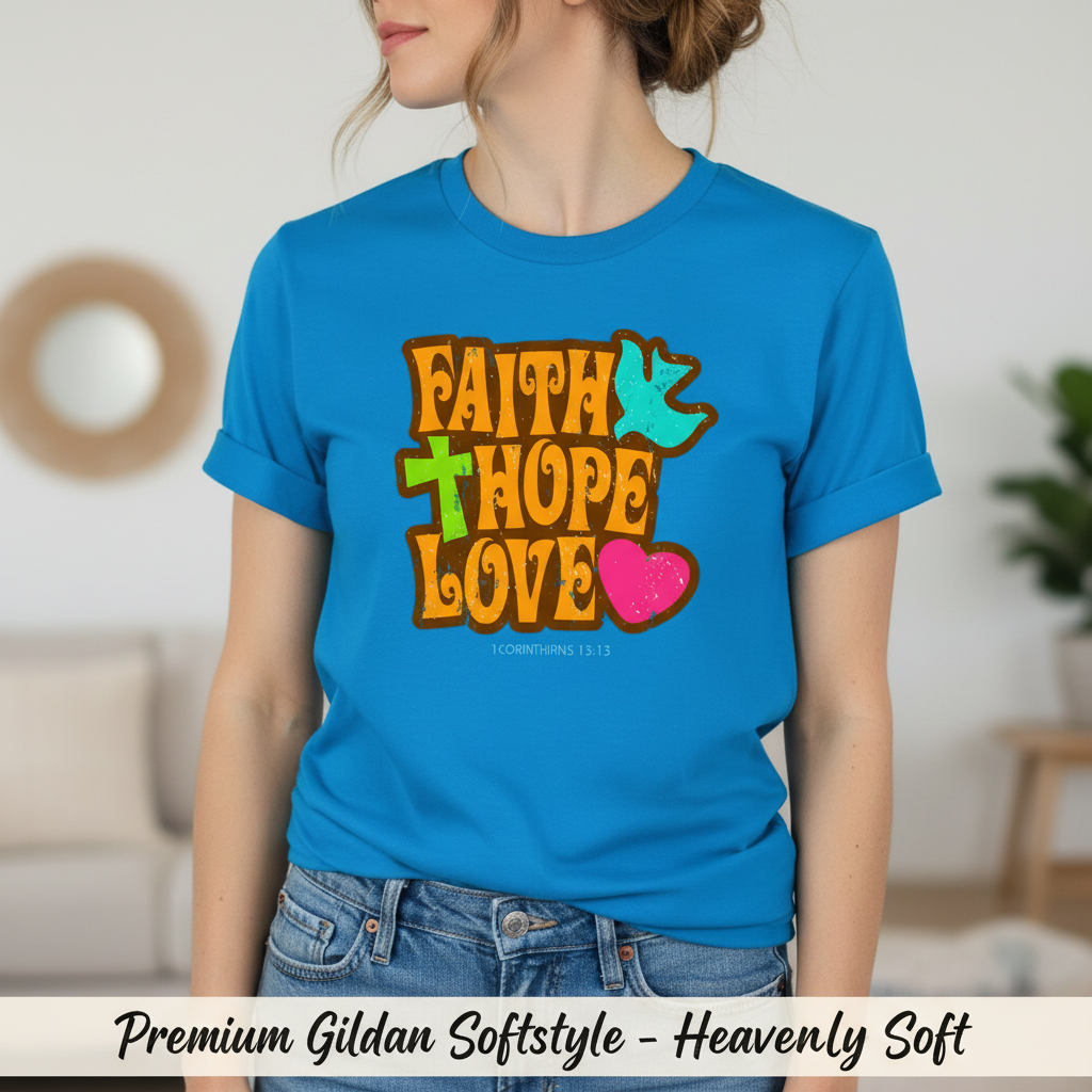 Faith Hope Love T-Shirt__space