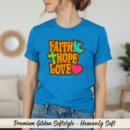 Faith Hope Love T-Shirt__space