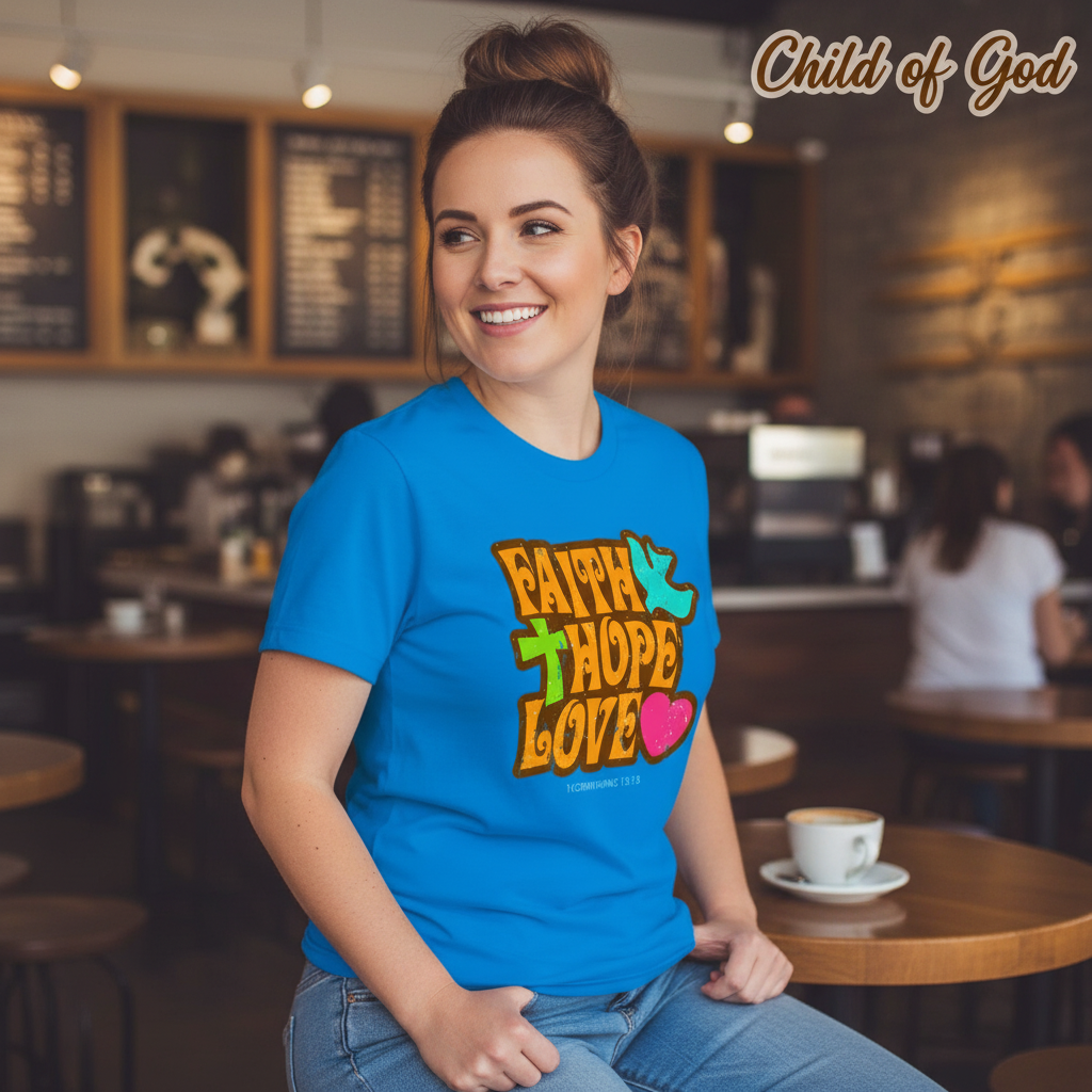 Faith Hope Love T-Shirt__lifestyle