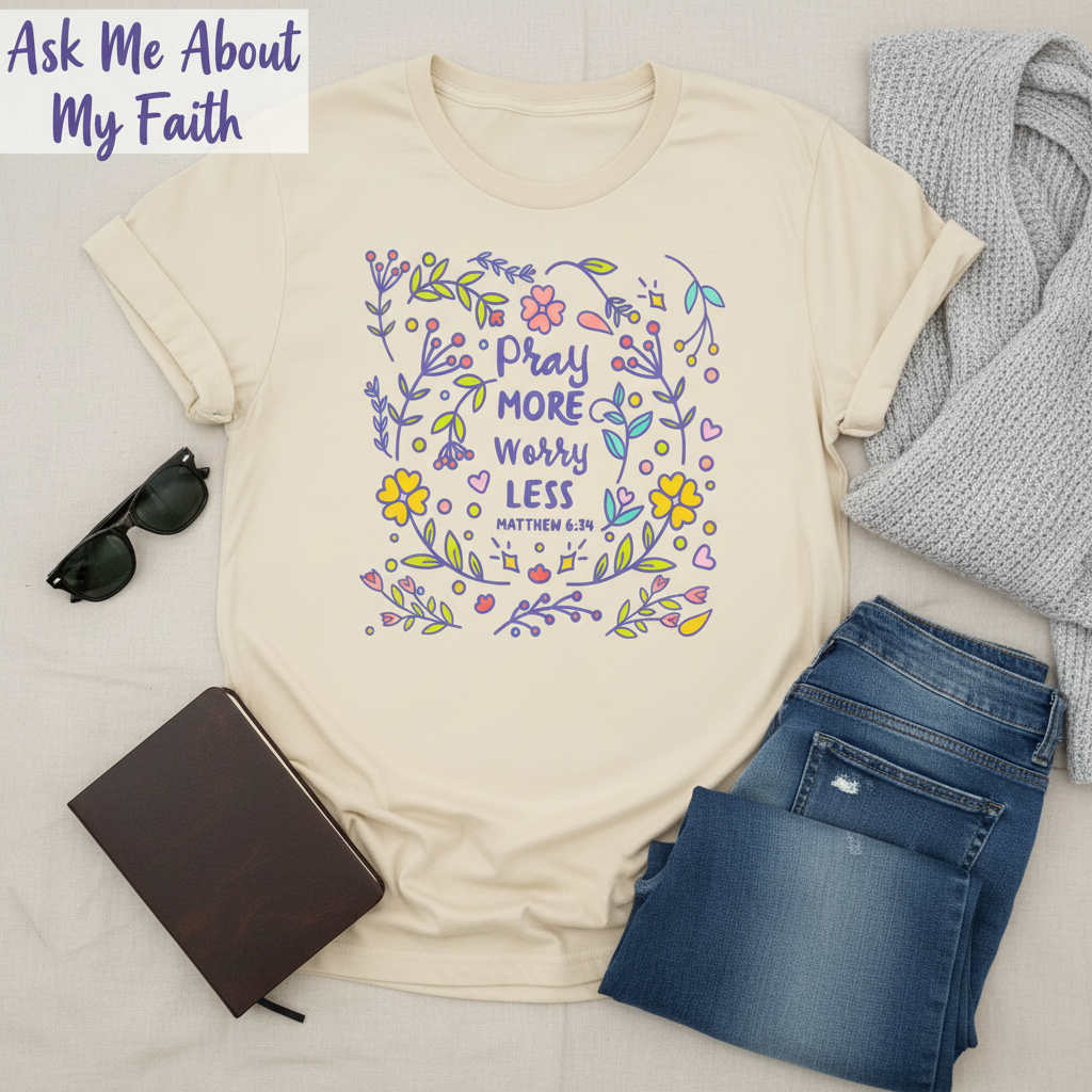 Pray More Worry Less T-Shirt__pair