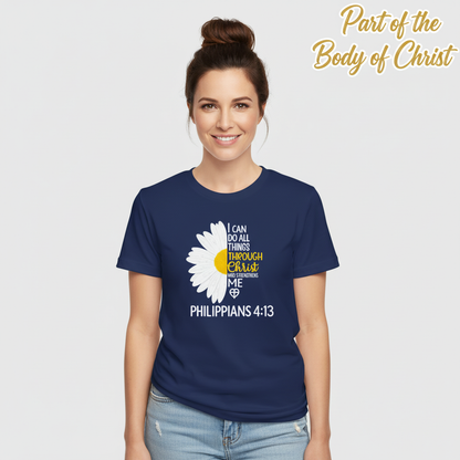 Strength in Christ Daisy T-Shirt__hero