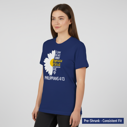 Strength in Christ Daisy T-Shirt__space