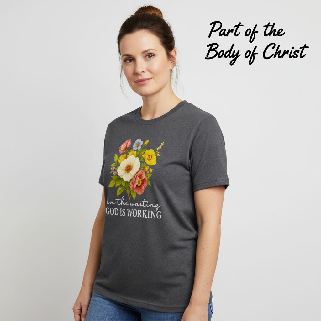 God Is Working Floral T-Shirt__hero