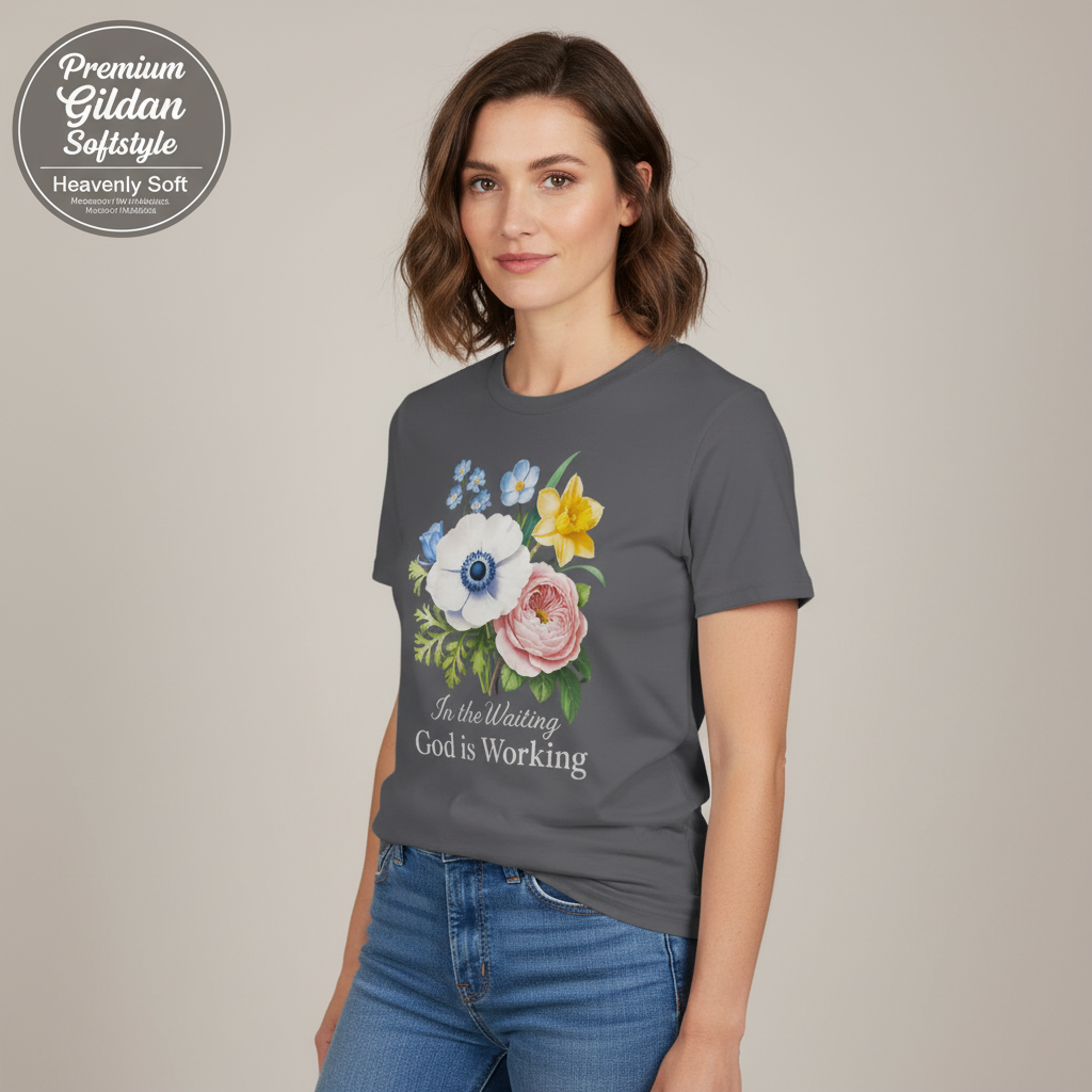 God is Working Floral T-Shirt__benefit