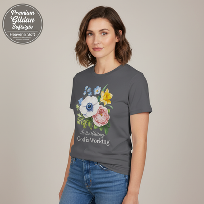 God is Working Floral T-Shirt__benefit