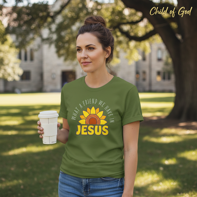What a Friend in Jesus T-Shirt__lifestyle
