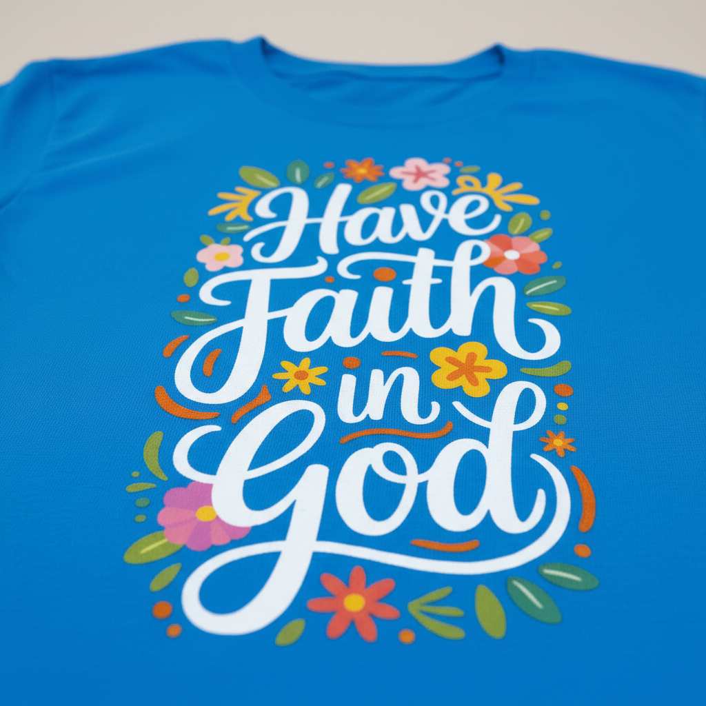 Have Faith in God T-Shirt__detail